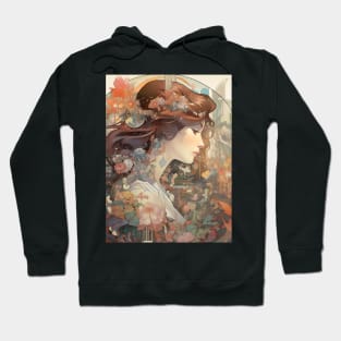 Floral Serenity: Trapped Emotions in an Intricate World Hoodie